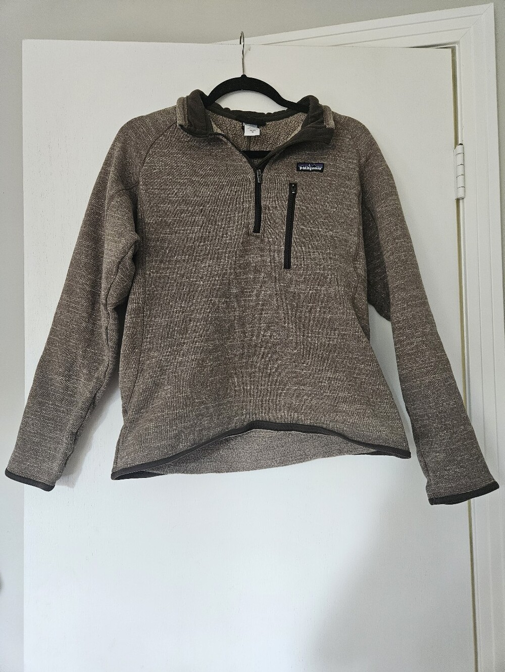 Patagonia Mens Brown Heather Better Sweater Quarter-Zip Fleece Pullover Size M